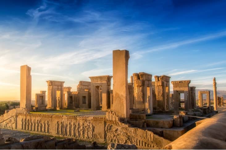 The ruined city of Persepolis