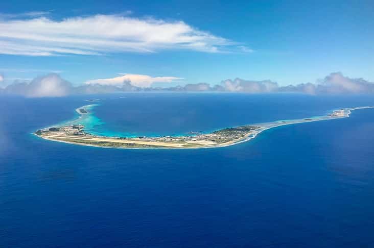 An atoll in the Marshall Islands