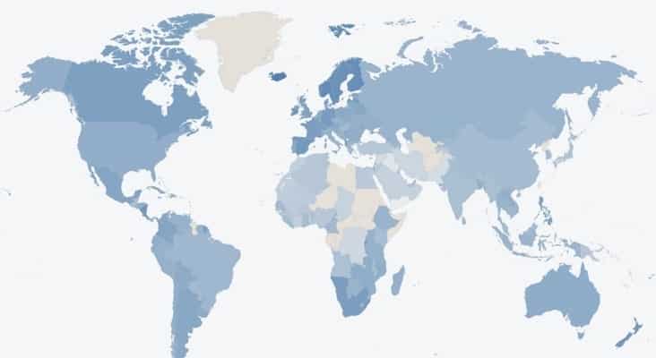 A map of the best countries for gender equality