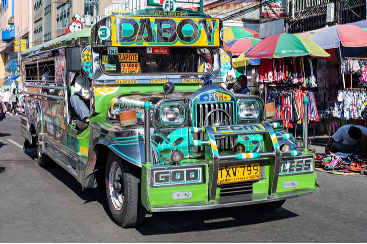 A Jeepney on a road